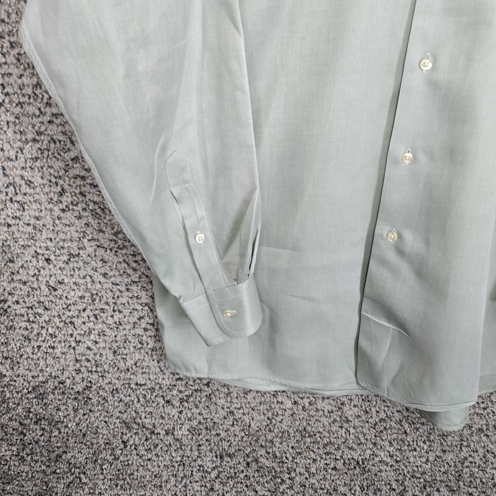 Jos A Bank Dress Shirt Mens 15.5 33 Green Button Up Regular Fit Cotton - Picture 3 of 8